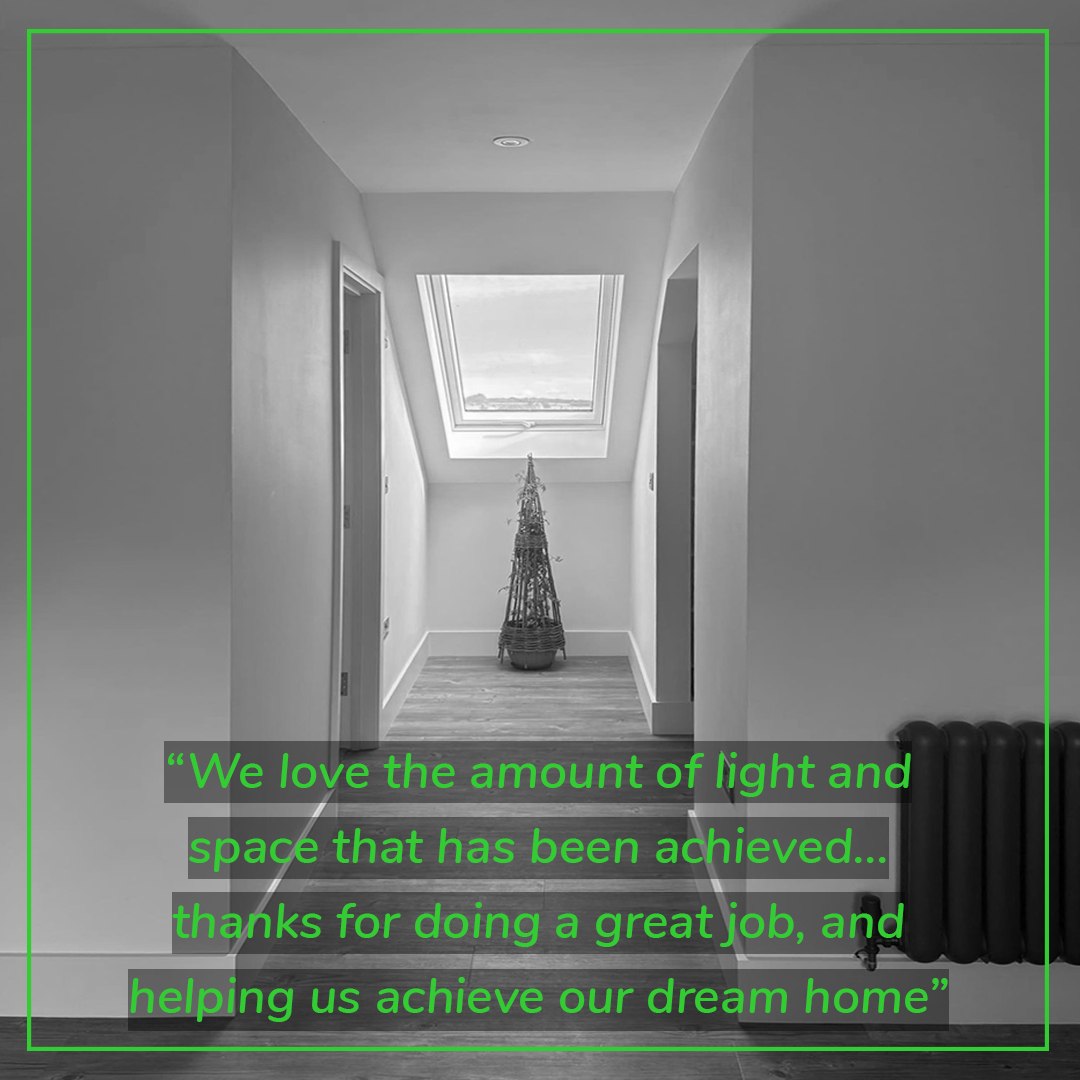 Feedback from clients gives us valuable insight into how successfully our design met their needs and aspirations, and how we might improve on future projects.

Receiving positive feedback like this makes our day! Ian and Jo wanted to make better use of the existing roof space to their home in Brighton. We designed a hip-to-gable extension and rear dormer to create 2 generous bedrooms, a study, dressing room and en-suite.

#architecture #westsussexarchitect #worthingarchitects #construction #extensions
