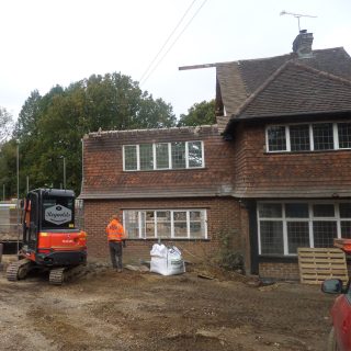 Site progress! Our project at a private home in Haslemere is progressing at pace. The design comprises a three-storey extension and extensive remodelling of the existing house, to create a beautiful family home in it's extensive landscaped setting. The design is therefore sympathetic to the traditional character of the house whilst conveying a grandeur of scale to connect with the gardens.

#architecture #worthingarchitects #westsussexarchitect #extensions #construction #surreyarchitects  #countryhouses